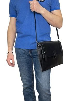 Leather folder under the flap Bond NON grain leather BN1098-281 black