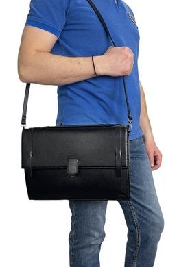 Leather folder under the flap Bond NON grain leather BN1098-281 black